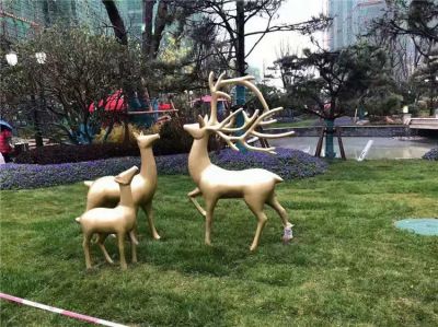 玻璃鋼動(dòng)物雕塑鹿 戶(hù)外公園綠地擺件