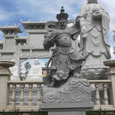 戶(hù)外寺廟大型石雕四大天王雕塑