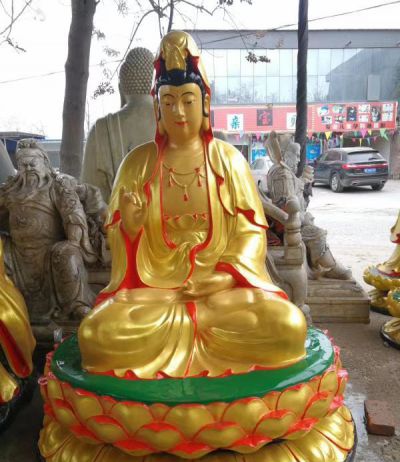宗教廟宇玻璃鋼菩薩觀(guān)音雕像