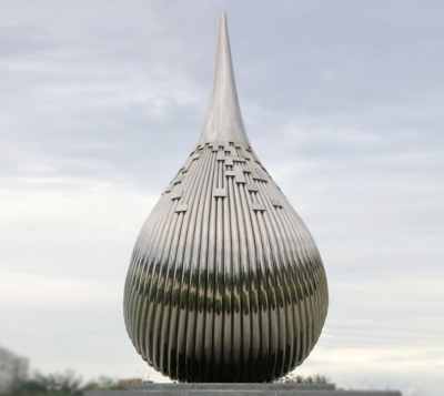 不銹鋼創(chuàng  )意水滴，大型城市景觀(guān)雕塑