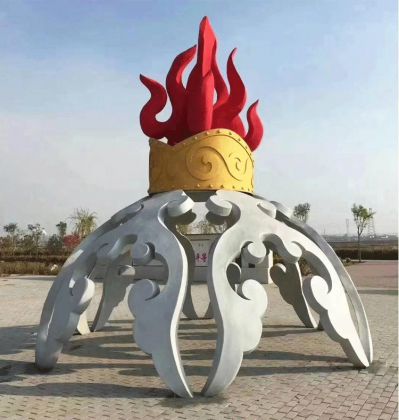 公園廣場(chǎng)擺放不銹鋼抽象景觀(guān)拱門(mén)雕塑