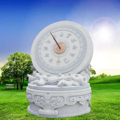 戶(hù)外園林景觀(guān)石雕赤道計時(shí)器日晷雕塑