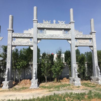 戶(hù)外景區石材石雕大型牌坊雕塑景觀(guān)
