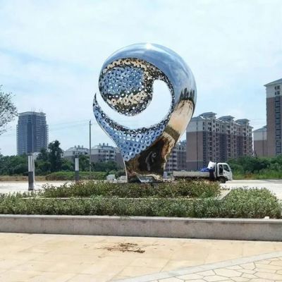 不銹鋼創(chuàng  )意鏤空藝術(shù)造型廣場(chǎng)戶(hù)外大型景觀(guān)雕塑