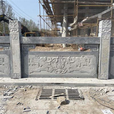 庭院景區大理石浮雕戶(hù)外欄桿狼狽雕塑