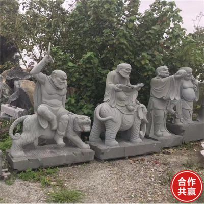 戶(hù)外景區大理石花崗石石雕十八羅漢雕塑