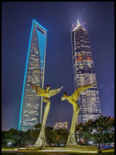 城市園林不銹鋼抽象天使廣場(chǎng)景觀(guān)雕塑