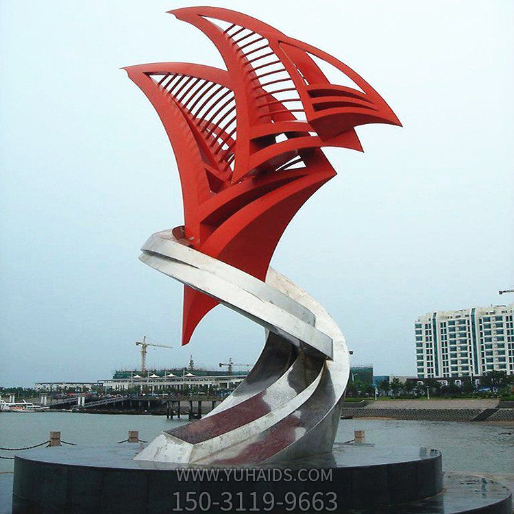 戶(hù)外廣場(chǎng)大型不銹鋼抽象景觀(guān)擺件雕塑
