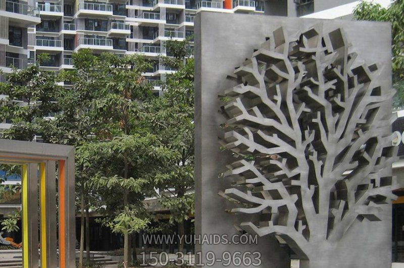 小區公園不銹鋼樹(shù)創(chuàng  )意景觀(guān)浮雕塑