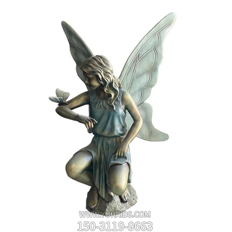 小區景點(diǎn)裝飾擺放玻璃鋼彩繪西方天使人物雕像雕塑
