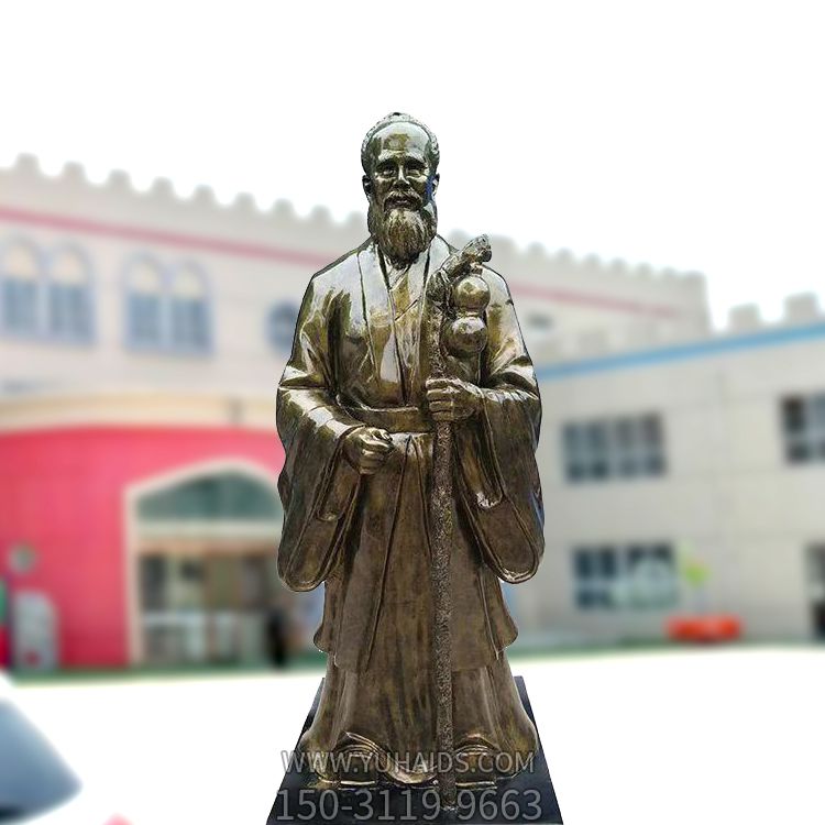 醫院著(zhù)名醫學(xué)人物仿銅玻璃鋼孫思邈雕像雕塑
