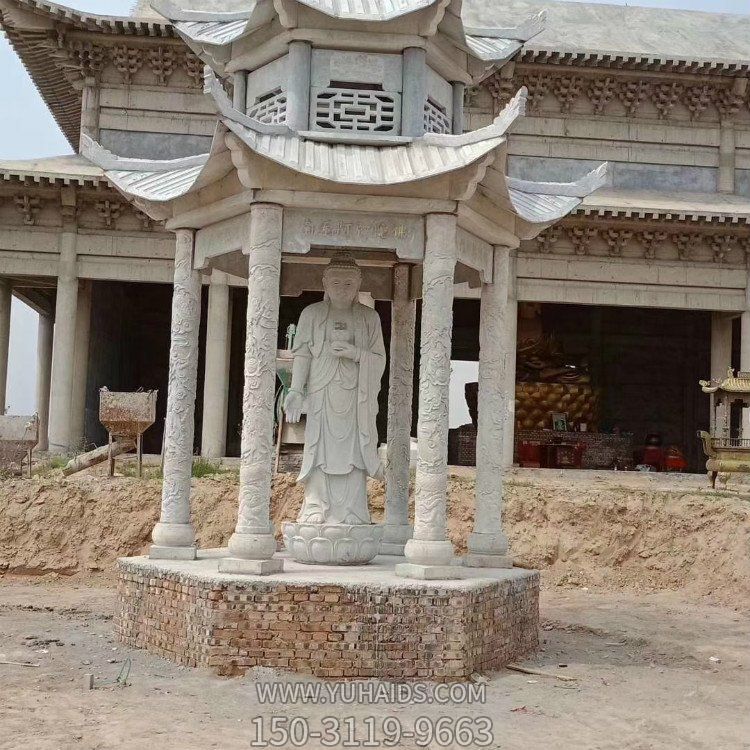 寺廟戶(hù)外大理石石雕涼亭景觀(guān)擺件雕塑