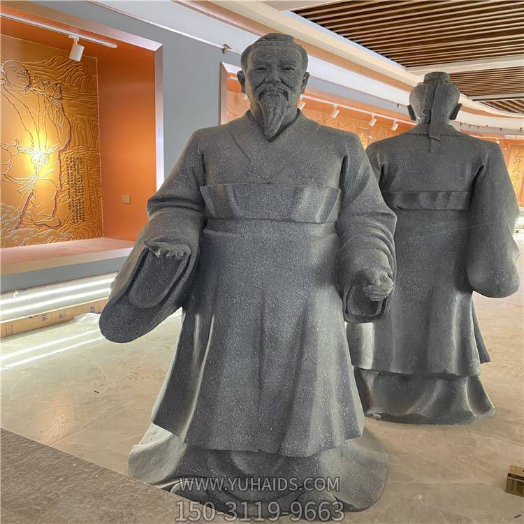 景點(diǎn)展覽館室內裝飾花崗巖雕刻古代人物雕塑