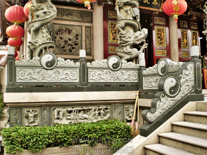 道觀(guān)寺院仿古青石扶手欄桿雕塑