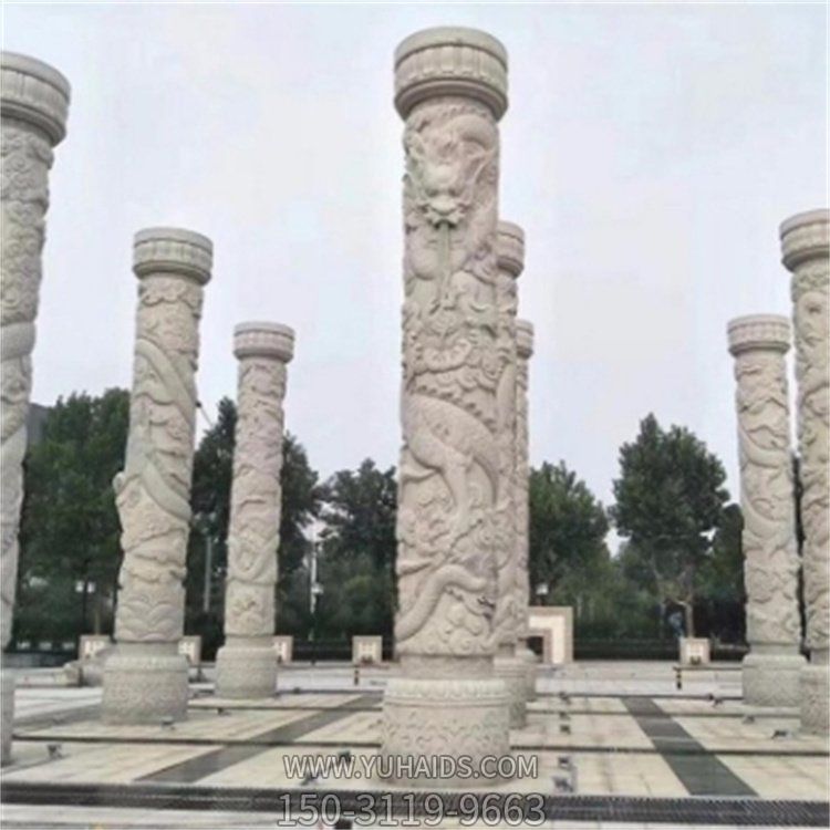 精美雕刻石雕龍柱 景區公園裝飾大型戶(hù)外擺件雕塑