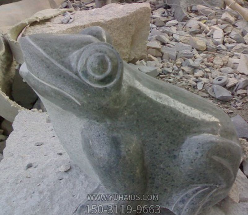 公園大理石創(chuàng )意青蛙雕塑