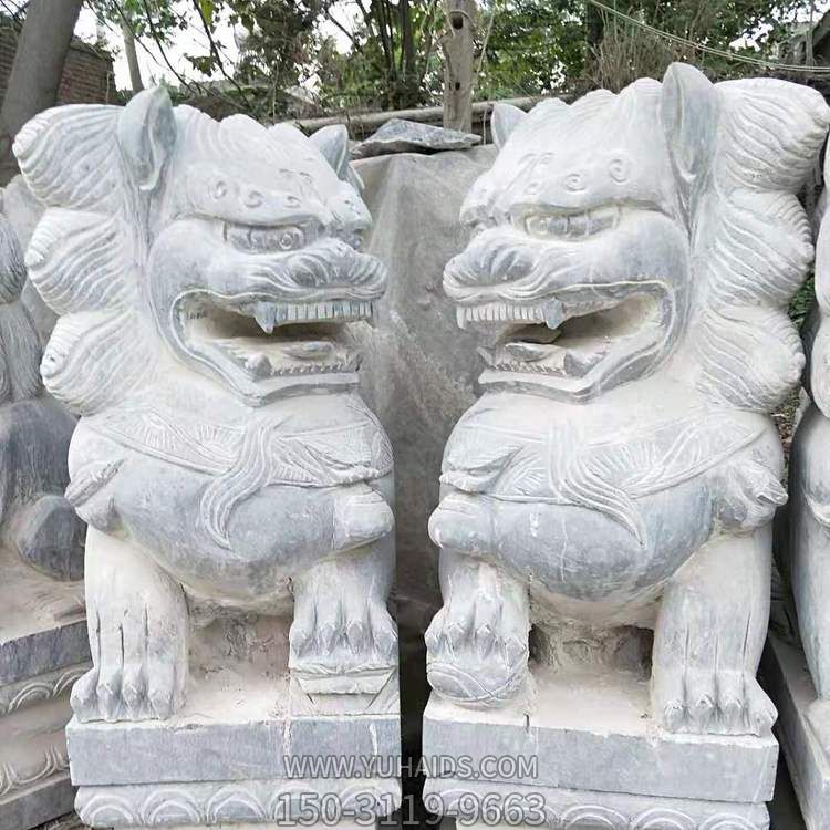 庭院小區門(mén)口大型大理石石雕獅子雕塑