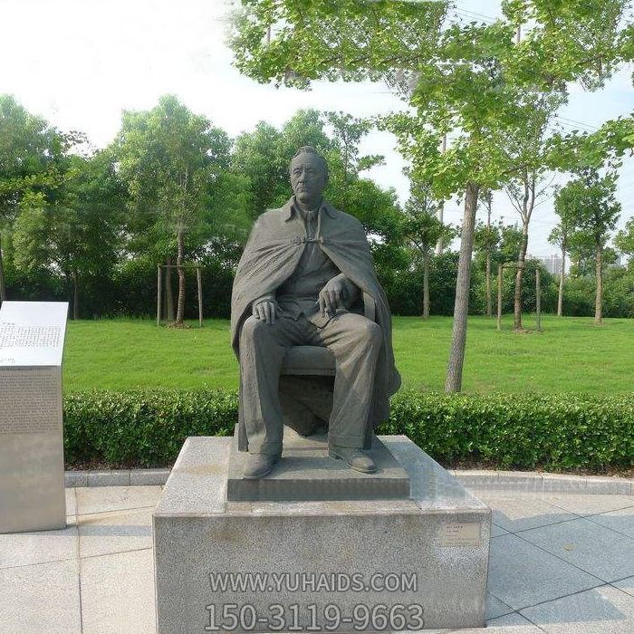 公園鑄銅世界名人世紀偉人愛(ài)迪生雕塑