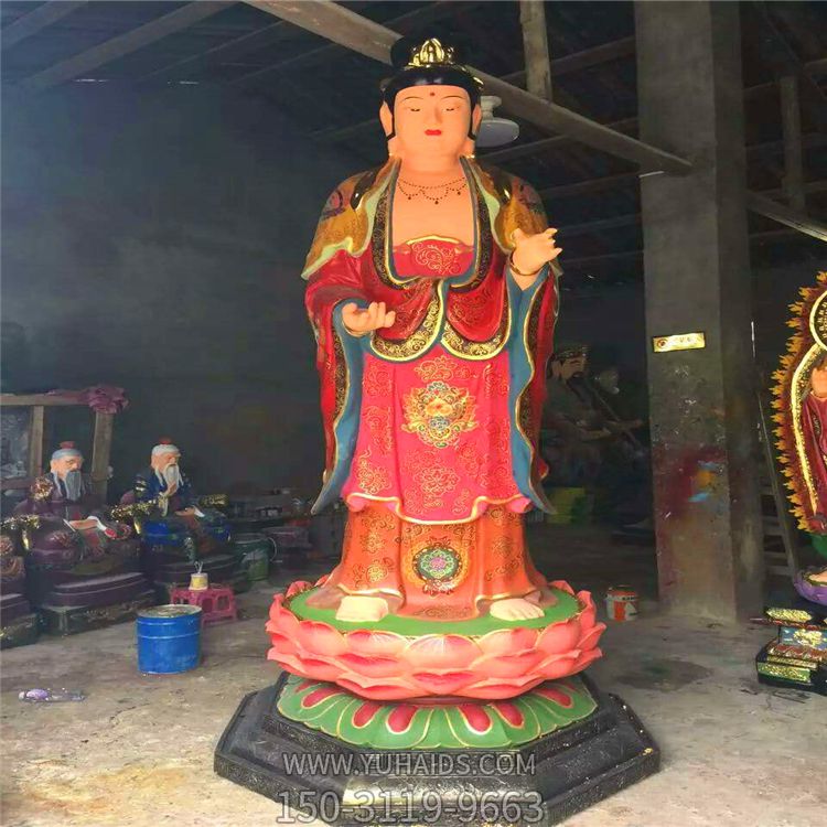 景區玻璃鋼彩繪創(chuàng )意三圣雕塑