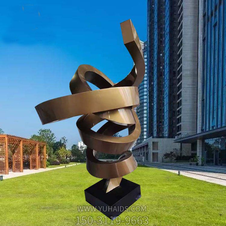 校園草坪不銹鋼異性景觀(guān)雕塑