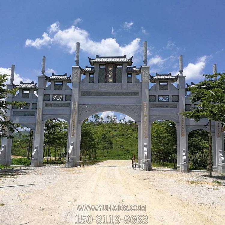 景區城鎮雄偉景觀(guān)大理石石雕牌坊雕塑
