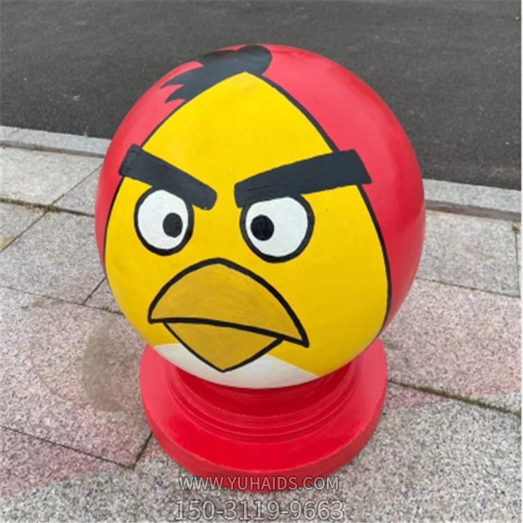 公園路邊創(chuàng  )意彩繪創(chuàng  )意車(chē)阻石雕塑