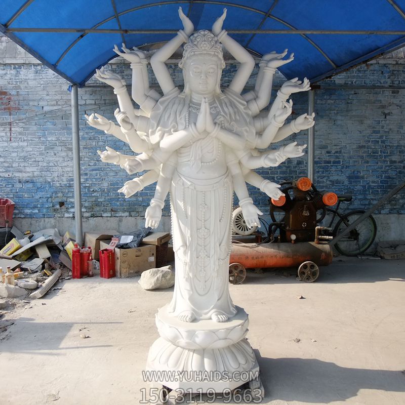 漢白玉石雕景區寺廟大型景觀(guān)千手觀(guān)音雕塑