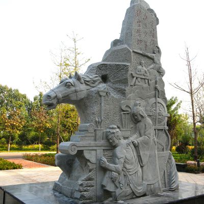 岳母刻字岳飛石刻浮雕景觀(guān)雕塑中國古代名人情景雕塑