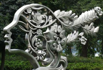 不銹鋼飛翔美女雕塑的作用是啥？