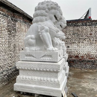 2米8高石獅子，漢白玉天安門(mén)獅子傳統造型