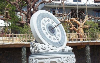 景區石雕戶(hù)外園林大型景觀(guān)計時(shí)器日晷雕塑