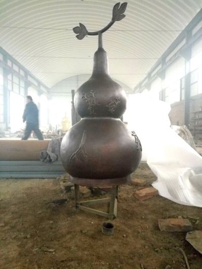 公園戶(hù)外創(chuàng  )意銅葫蘆雕塑