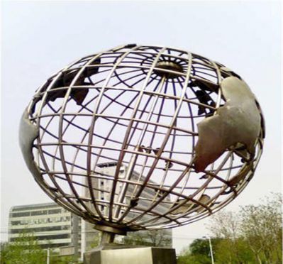 公園廣場(chǎng)創(chuàng  )意不銹鋼創(chuàng  )意鏤空大型仿真地球儀雕塑