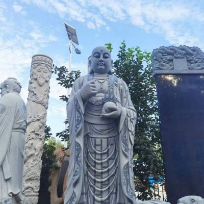 大理石石雕戶(hù)外園林景觀(guān)地藏王雕塑