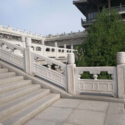 景點(diǎn)寺院古建天然石材大理石雕刻樓梯臺階防護欄桿欄板