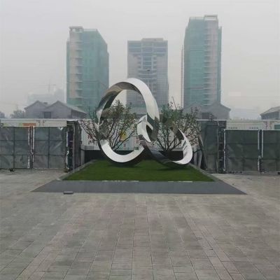 戶(hù)外廣場(chǎng)大型創(chuàng  )意圓環(huán)擺件