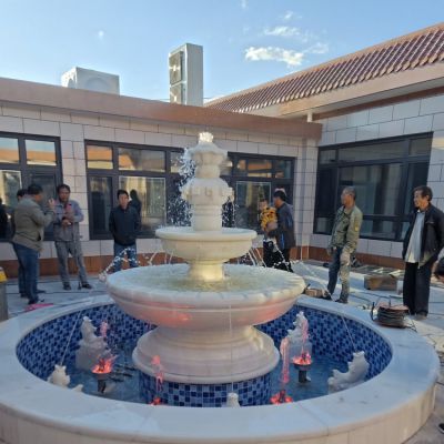 戶(hù)外園林大理石石雕流水擺件噴泉雕塑