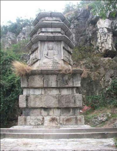 寺院景觀(guān)古代舍利塔雕塑