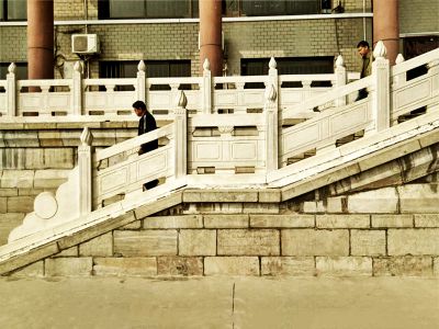 城市建筑醫院門(mén)前大理石欄桿雕塑