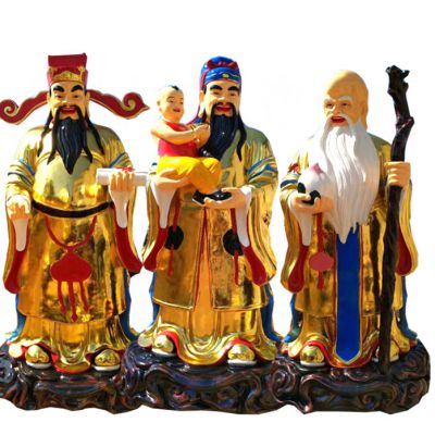 大型仿真人物景觀(guān)景區寺廟福祿壽雕塑