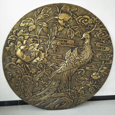 圓形浮雕別墅小區影壁壁畫(huà)雕塑