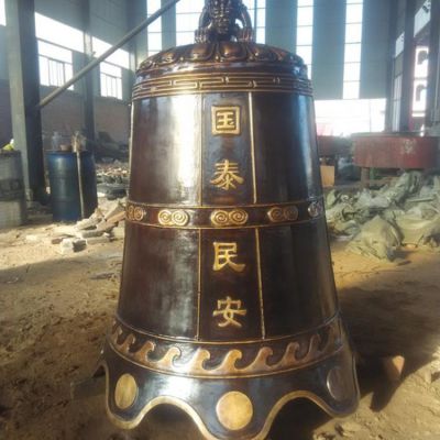 銅雕戶(hù)外景觀(guān)寺廟大型銅鐘雕塑