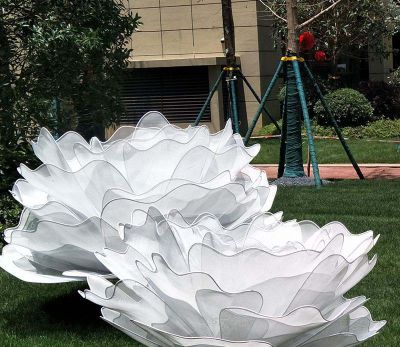 公園景區不銹鋼藝術(shù)仿真花朵雕塑