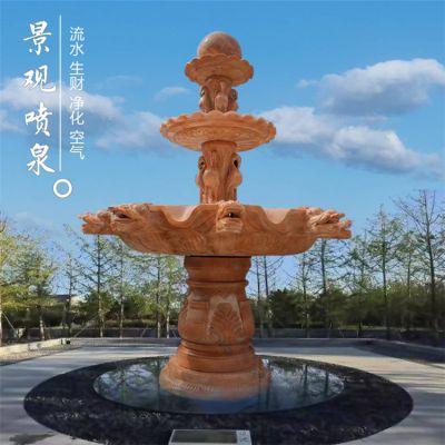 小區別墅擺放歐式風(fēng)水球流水石雕噴泉