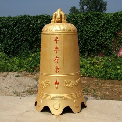 玻璃鋼仿銅噴漆警鐘長(cháng)鳴鐘寺院戶(hù)外擺件