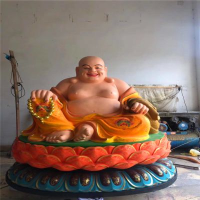 玻璃鋼大型仿真人物景觀(guān)彌勒佛雕塑