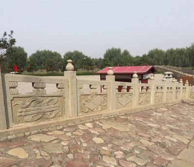 花園池塘花崗巖雕刻欄桿裝飾景觀(guān)