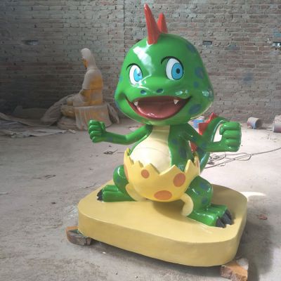 幼兒園游樂(lè )園玻璃鋼卡通恐龍雕塑