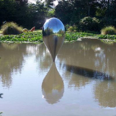 公園廣場(chǎng)景觀(guān)鏡面不銹鋼水滴造型雕塑