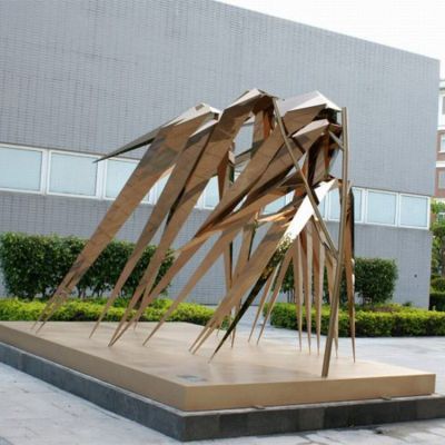 園林廣場(chǎng)不銹鋼戶(hù)外大型抽象創(chuàng  )意景觀(guān)雕塑